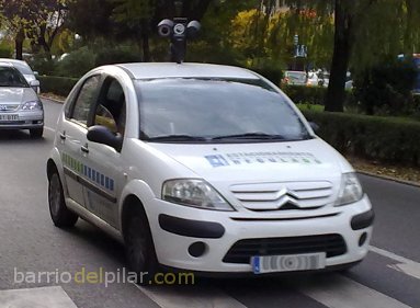 Vehículo del Servicio de Estacionamiento Regulado con cámara