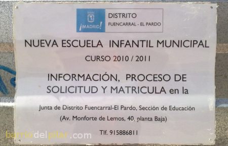 Matriculación Escuela Infantil Ganapanes