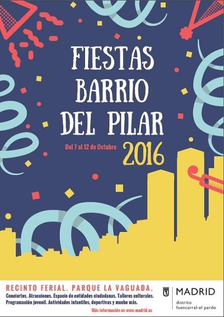Cartel Fiestas del Barrio del Pilar 2016